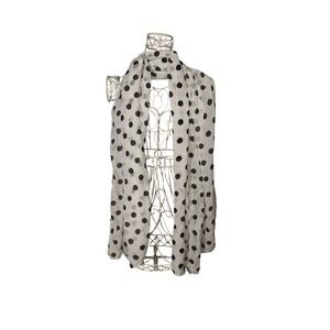 NEW WITH TAGS SAX Polka Dot Scarf Sheer‎ Lightweight Fashion Accessory